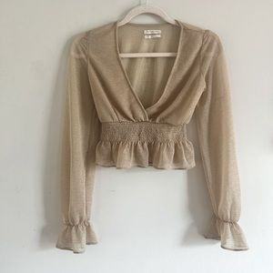 Urban Outfitters Sheer Cropped Top